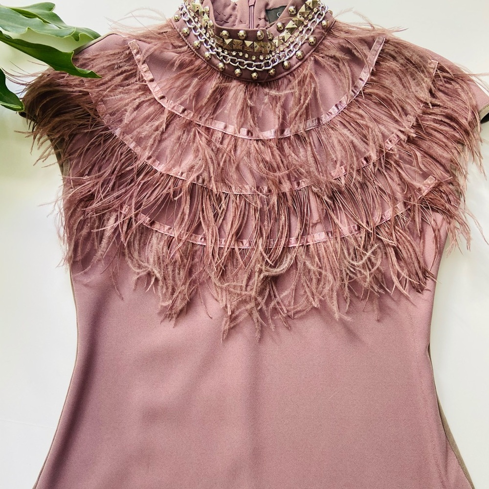 Gracia Beaded Feather Top